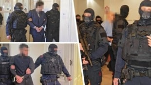 Einige Wiederholungstäter bei ihren Terror-Prozessen mit höchster Sicherheitsstufe.