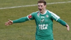 So kennen ihn die WSG-Fans von 2020/21 – jubelnd.