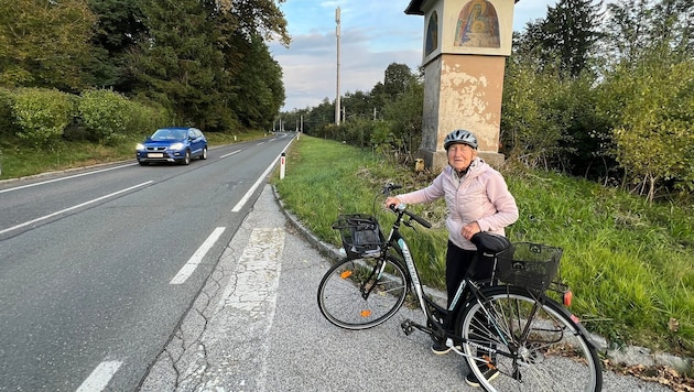 Am Föhrenwald wird es für Radfahrer sehr gefährlich.
