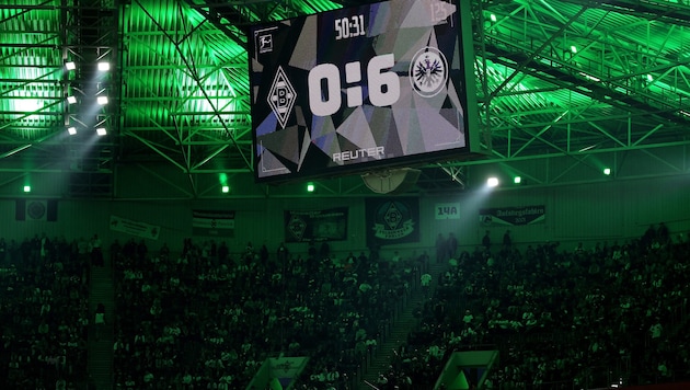 Gladbach lag beim 4:6 gegen Frankfurt schon mit 0:6 zurück.