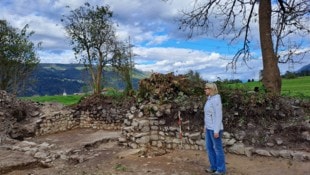 Ein gutes Stück der massiven Mauer samt Resten eines Turmes wurden im Gailtal freigelegt.