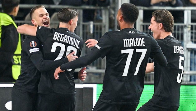 Sturm Graz celebrated their first win in this year's Europa League season.