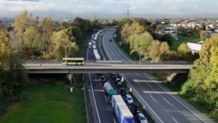 Die Rheintalautobahn.