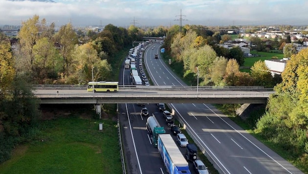 Die Rheintalautobahn.