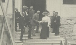 Baustelle des „Mozarthauses“ im Jahr 1913 (heute Internationale Stiftung Mozarteum)