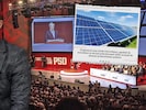 Schlagzeile in Rumänien: Der zur Partei PSD (Bildhintergrund) gewechselte ehemalige Direktor der ...