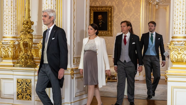 Nicolas Bagory, Prinzessin Alexandra von Luxemburg, Prinz Louis von Luxemburg und Prinz ...