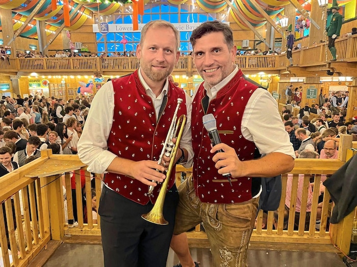 Reiskopf mit Trompeter Kahofer, der ihn vor knapp zwei Jahrzehnten auf die größte ...