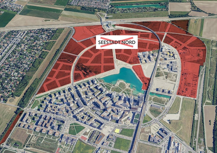 Der nördliche Teil der Seestadt liegt seit vielen Jahren brach. Weil die Straßenanbindung ...