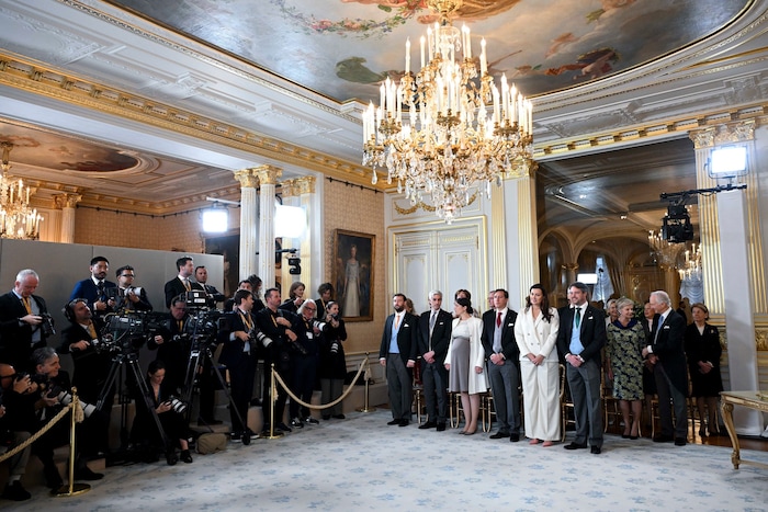 Prinz Sébastien, Nicolas Bagory, Prinzessin Alexandra, Prinz Louis, Prinzessin Claire und Prinz ...