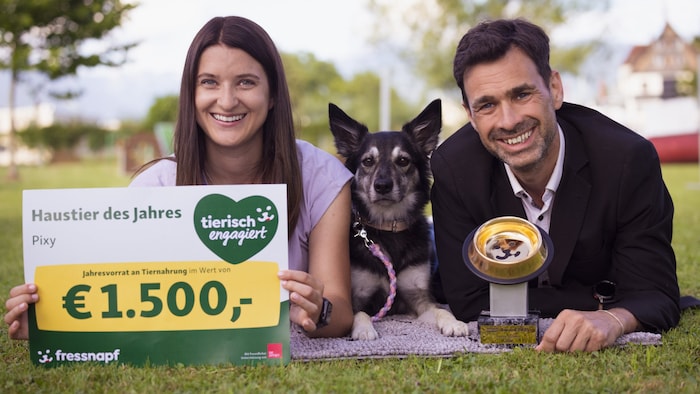 Corina Kühne, Frauchen von „Pixy“ und Jürgen Seiwaldstätter, Initiative „tierisch engagiert“