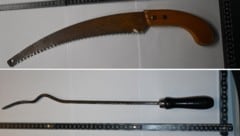 Mit diesen beiden Werkzeugen soll der Bewohner die Mitarbeiter bedroht haben. 