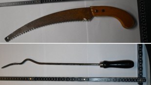 Mit diesen beiden Werkzeugen soll der Bewohner die Mitarbeiter bedroht haben. 