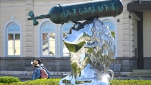 Attraktion und Reibebaum: Die „Atemluft“-Skulptur in Bad Ischl.