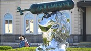Attraktion und Reibebaum: Die „Atemluft“-Skulptur in Bad Ischl.