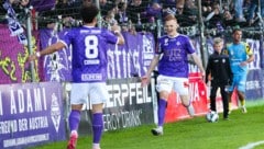 Christian Gebauer (re.) und Denizcan Cosgun trugen sich beim Heimsieg von Austria Salzburg in ...