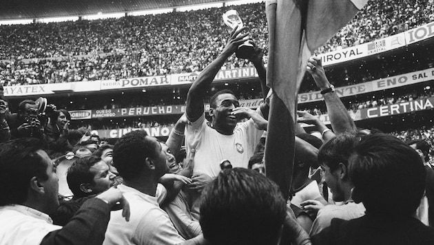 In Mexiko holte Pele mit Brasilien 1970 den begehrten Coupe Jules Rimet.