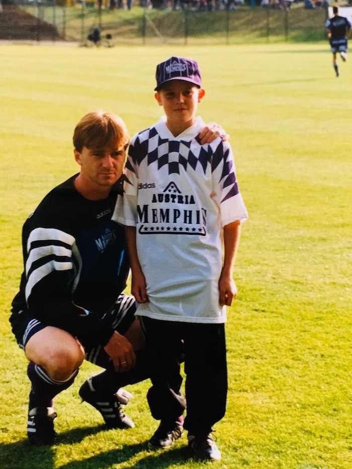 Einst mit Austrias jetzigem Frauen-Erfolgscoach Stefan Kenesei.