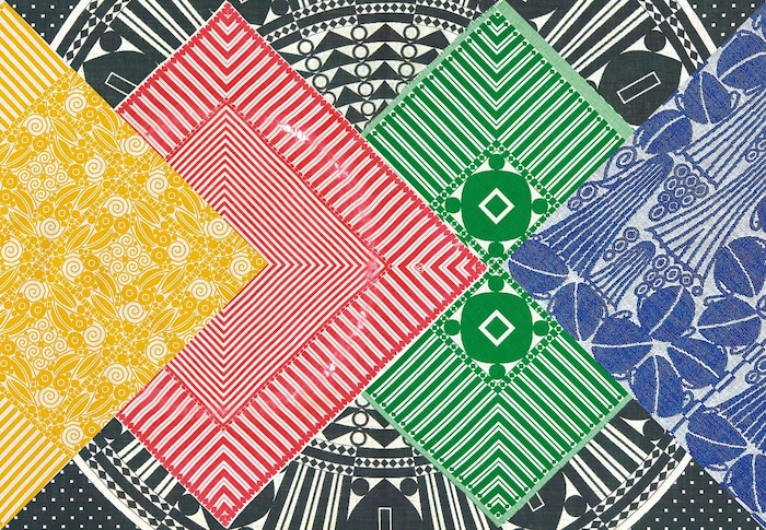 Stoffe, gefertigt nach Entwürfen des Klimt-Umfelds.