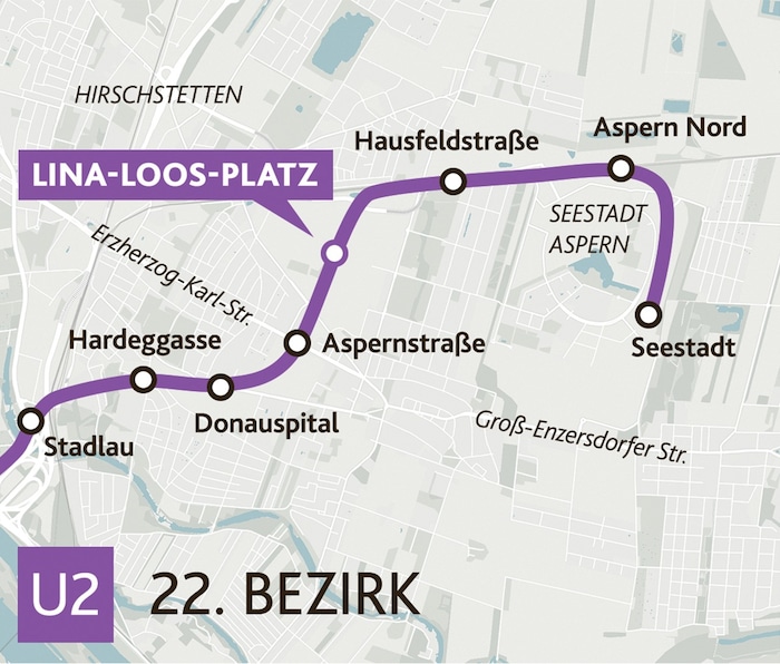 Die Länge der U2 beträgt derzeit 17,2 Kilometer und sie hat derzeit noch 20 Stationen. Mit dem ...
