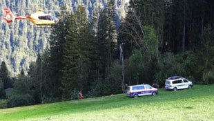 Der Heli konnte den 26-jährigen Partner ausfliegen, Bergrettung und Alpinpolizei standen im ...