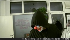 Der Horror-Clown wurde beim Coup fotografiert, kommt jetzt ins Fernsehen.
