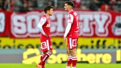 Die Spieler des GAK um Lichtenberger (li.) und Prenqi sind ratlos. Das Selbstvertrauen fehlt.