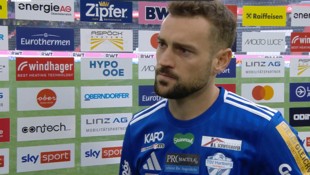 Die Brandrede von Hartberg-Kapitän nach dem 3:3 gegen den LASK beim Sky-Interview wurde zum ...