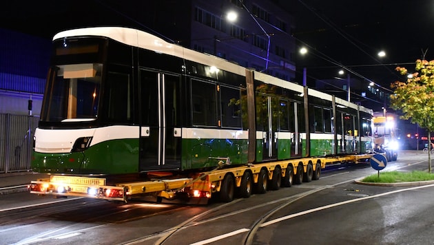 Die erste Alstom-Garnitur wurde in der Nacht auf Montag geliefert und kam gut in Graz an