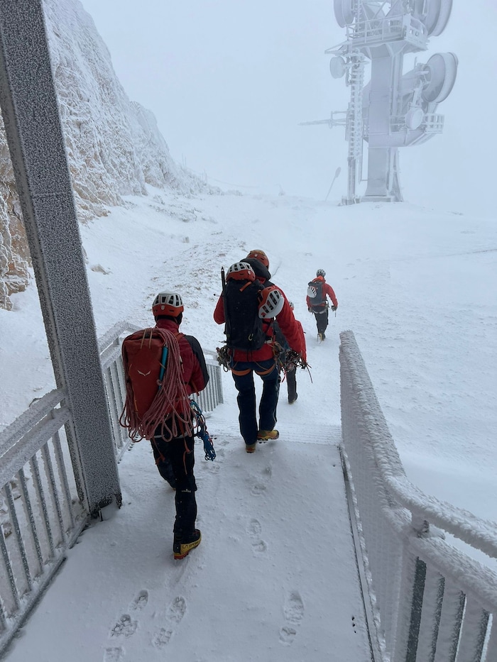 Deepest winter on the Zugspitze