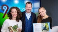 Im Bild: Katharina Sunk, Alexander Hofer (Landesdirektor ORF Niederösterreich), Missy May.