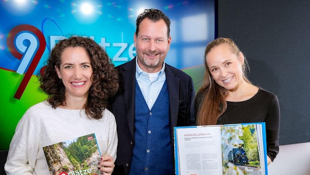 Im Bild: Katharina Sunk, Alexander Hofer (Landesdirektor ORF Niederösterreich), Missy May.