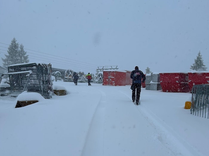 Schnee liegt auch bereits auf der Tauplitzalm.