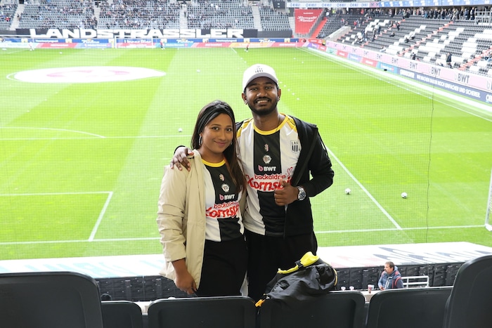 Sachira Costa und seine Frau sind Fans von Alaba