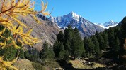 Der „Goldene Herbst“ macht sich zögerlich auf den Weg – hier der Blick von der Nisslalm in Gries ...