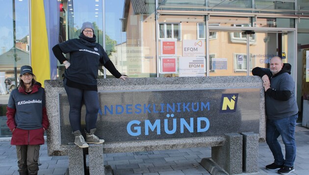 Kämpfen um das letzte Spital in ihrer Region: Jo Schedlbauer, Tamara Schönsgibl, und Johannes ...