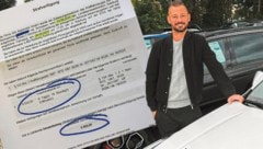 Gerhard Gföller vom Autoland Salzburg in der Vogelweiderstraße bekam unliebsame Post von der ...