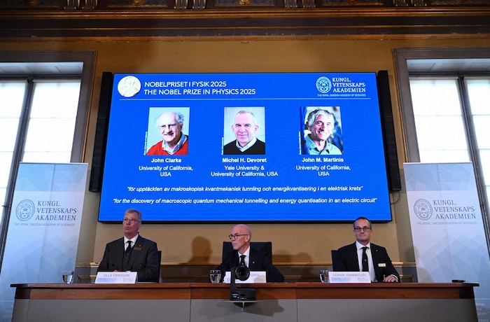 Der Nobelpreis für Physik geht heuer an die US-Quantenmechaniker John Clarke, Michel H. Devoret ...
