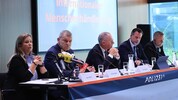 Tersch, Tomac, Karner, Holzer und Naca beim Pressetermin in Innsbruck.