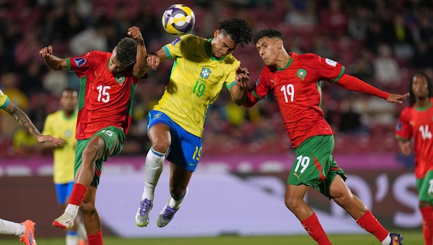 Smail Bakhty (r.) knipste mit Marokkos U20 sogar Brasilien aus.