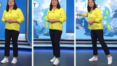 Mit weißen Sneakers führte Wera Gruber durch ihre erste Sendung und erregte damit die Gemüter ...