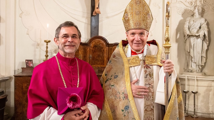 Josef Grünwidl (62) mit seinem Vorgänger, Kardinal Christoph Schönborn (80)