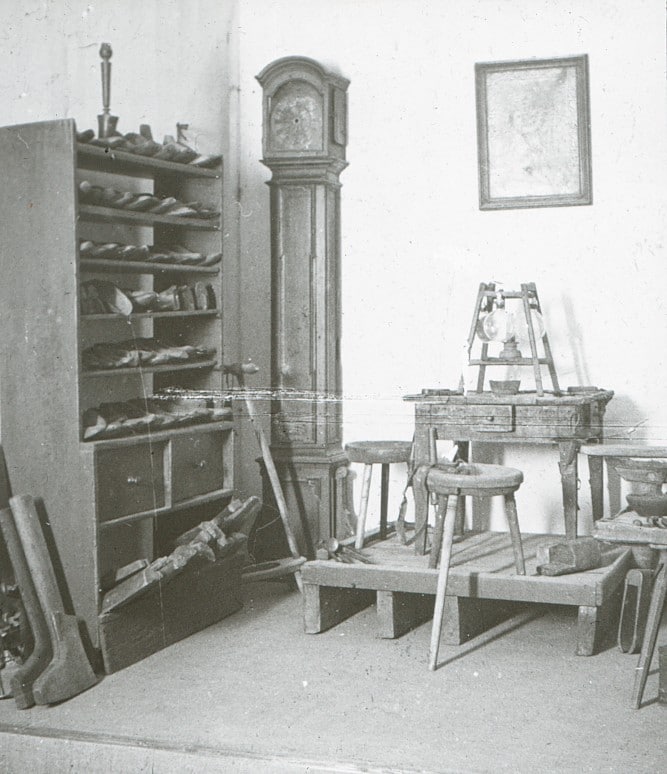 Die Schusterwerkstatt im ersten Kärntner Heimatmuseum.