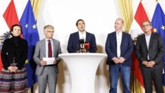 Künsberg Sarre (NEOS), Finanzminister Markus Marterbauer (SPÖ), Sts Alexander Pröll (ÖVP), ...