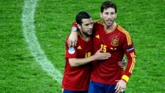 Jordi Alba (l.) mit Sergio Ramos