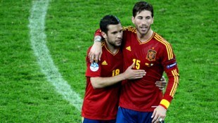 Jordi Alba (l.) mit Sergio Ramos