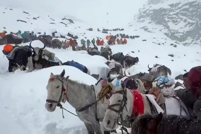 Hunderte Wanderer konnten von Bergungstrupps aus den Schneemassen befreit werden.