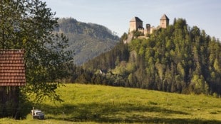 Sehr imposant präsentiert sich die Burgruine Gallenstein. 