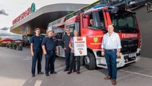 Zeit, Zwischenbilanz mit Dankesworten zu ziehen: Die Feuerwehren Mistelbach, Hüttendorf erhalten ...