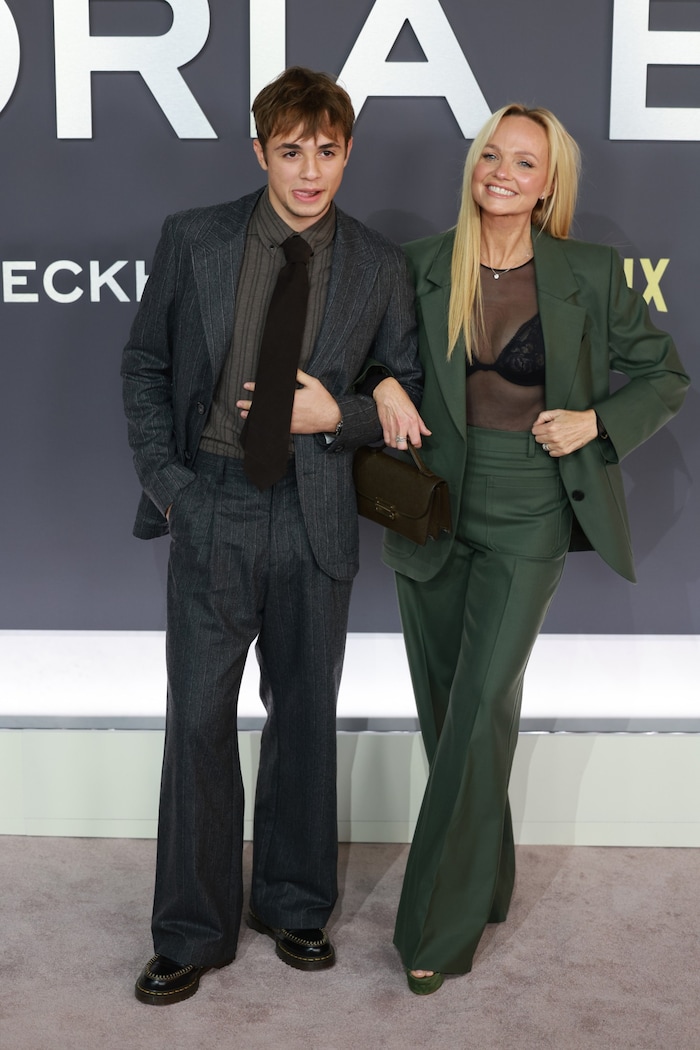 Emma Bunton, die ihren Sohn mitgebracht hatte, kamen zur Doku-Premiere von Ex-Spice-Girl ...